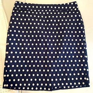 Ann Taylor navy polka dot skirt size 12